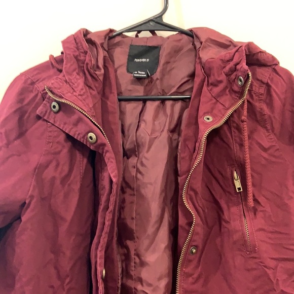 Forever 21 maroon jacket- size large - Picture 3 of 6
